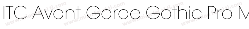 ITC Avant Garde Gothic Pro Medium字体转换